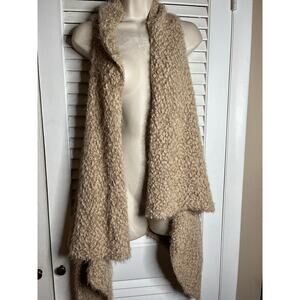 Cato soft open front long‎ fuzzy vest L NWT winter warm party